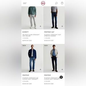 AG Adriano Goldschmied The Protege straight leg jeans 34 x 32 EUC